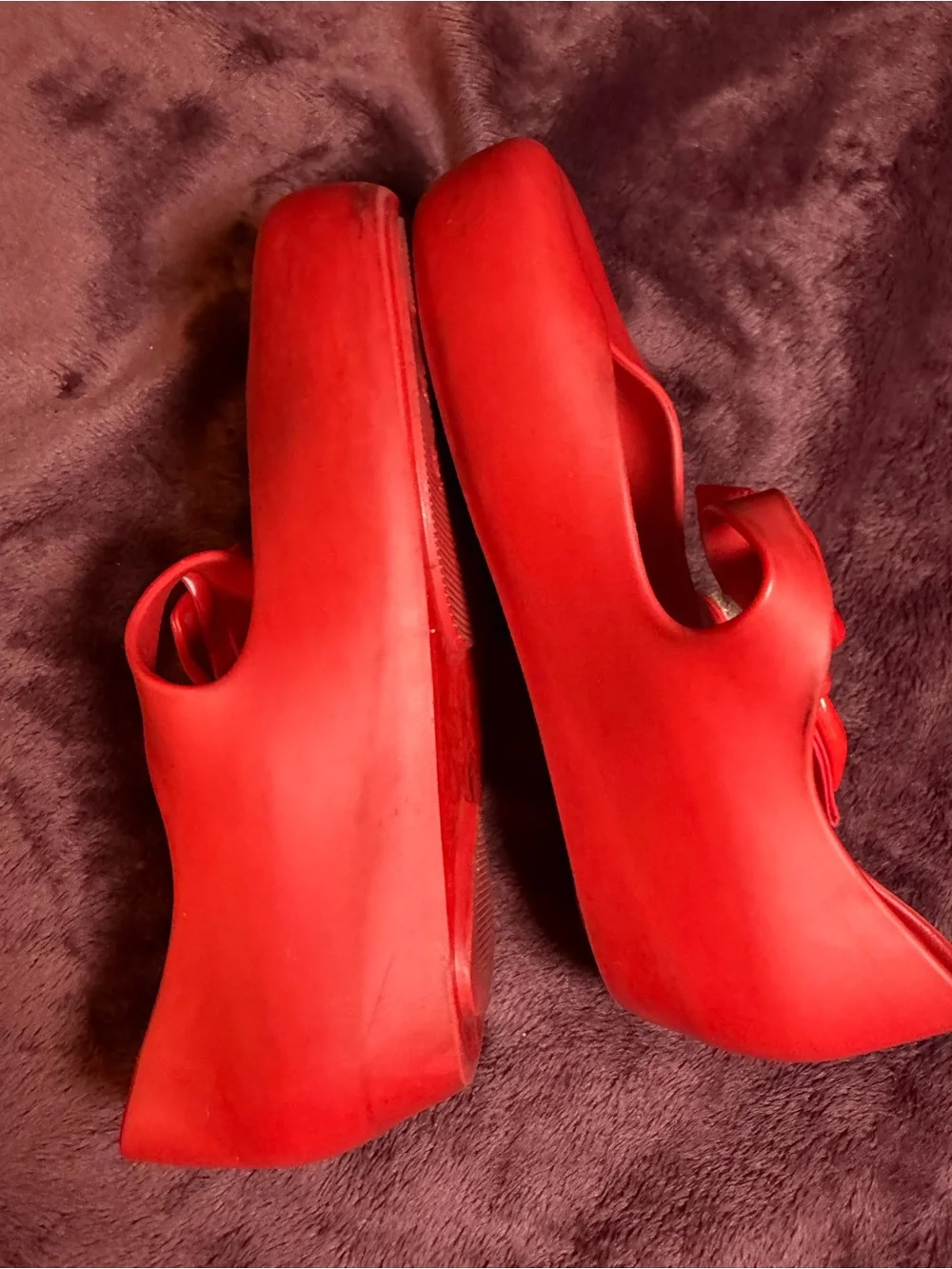 Mini Melissa Red Minnie Bow Mary Jane Flats